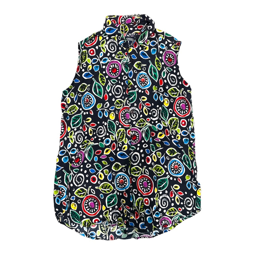 Vintage Sleeveless Button Up Shirt